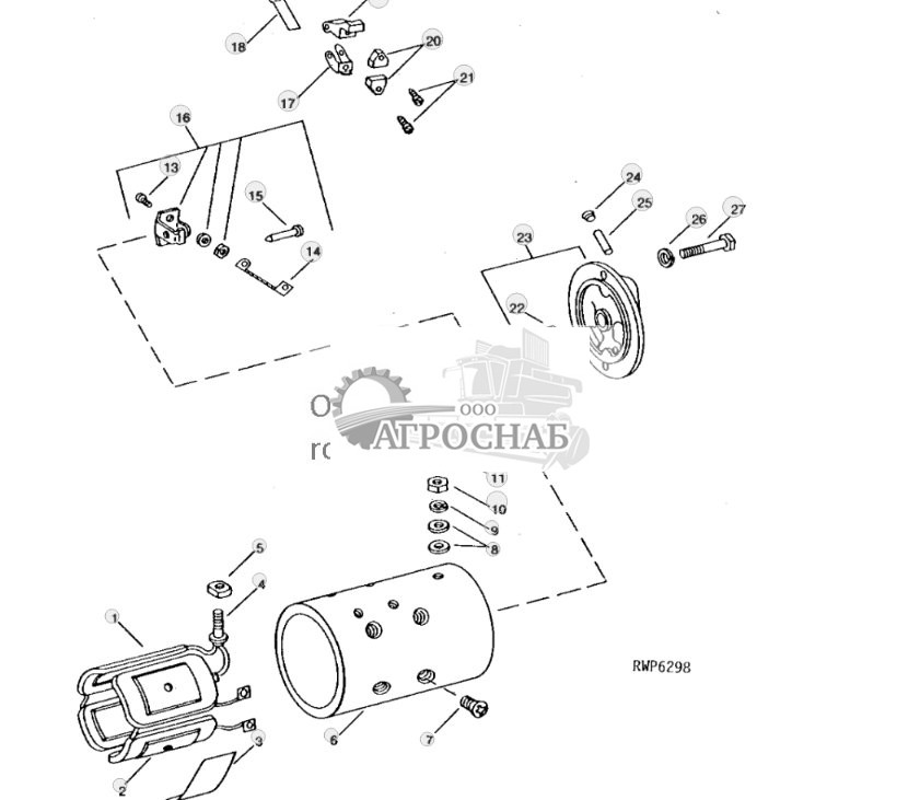 Starter Main Frame, Coil, And Commutator End Frame 